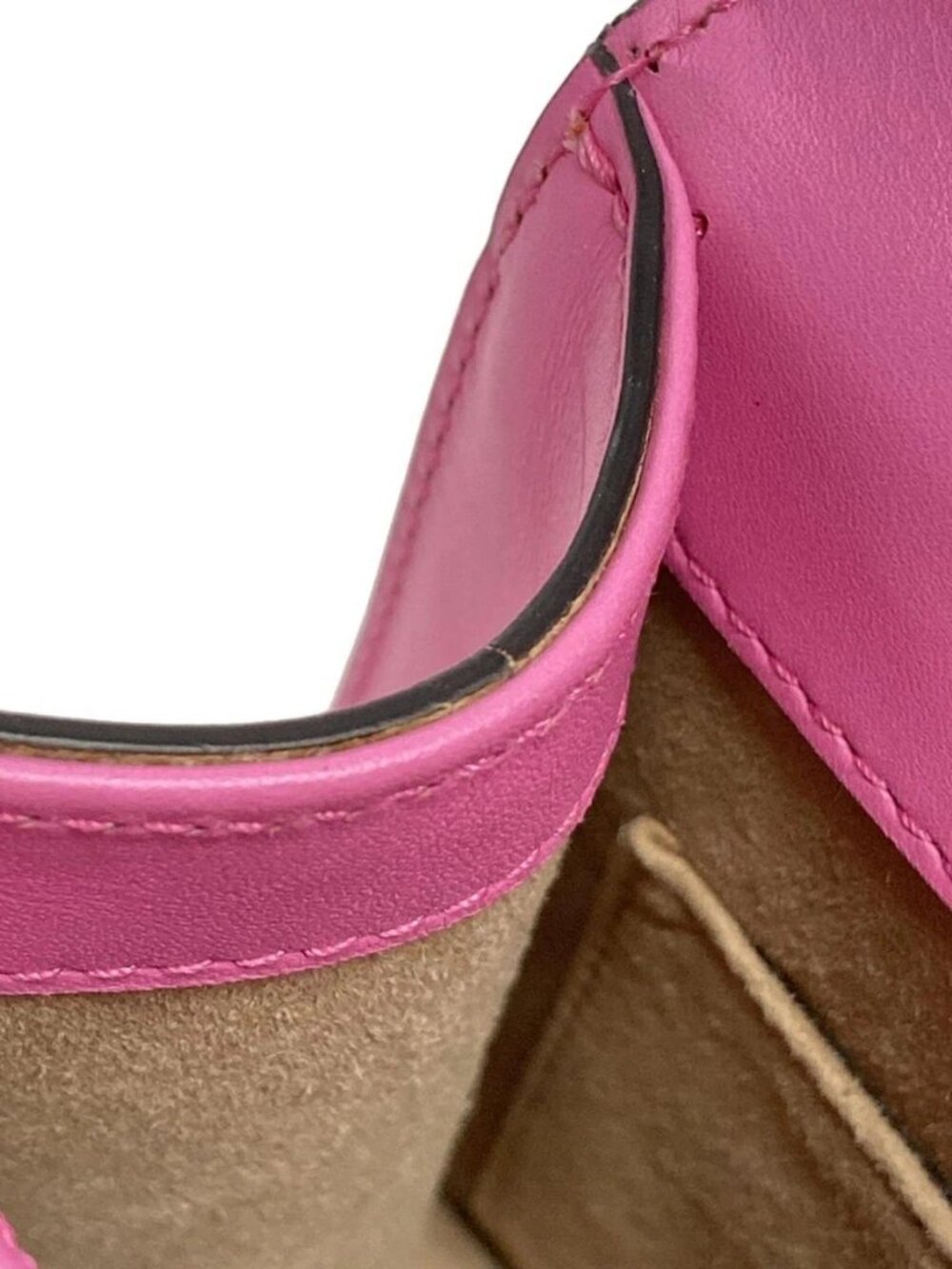 GUCCI Sylvie Mini 431666 Pink Multi Leather Canvas Shoulder Bag - Picture 13 of 15